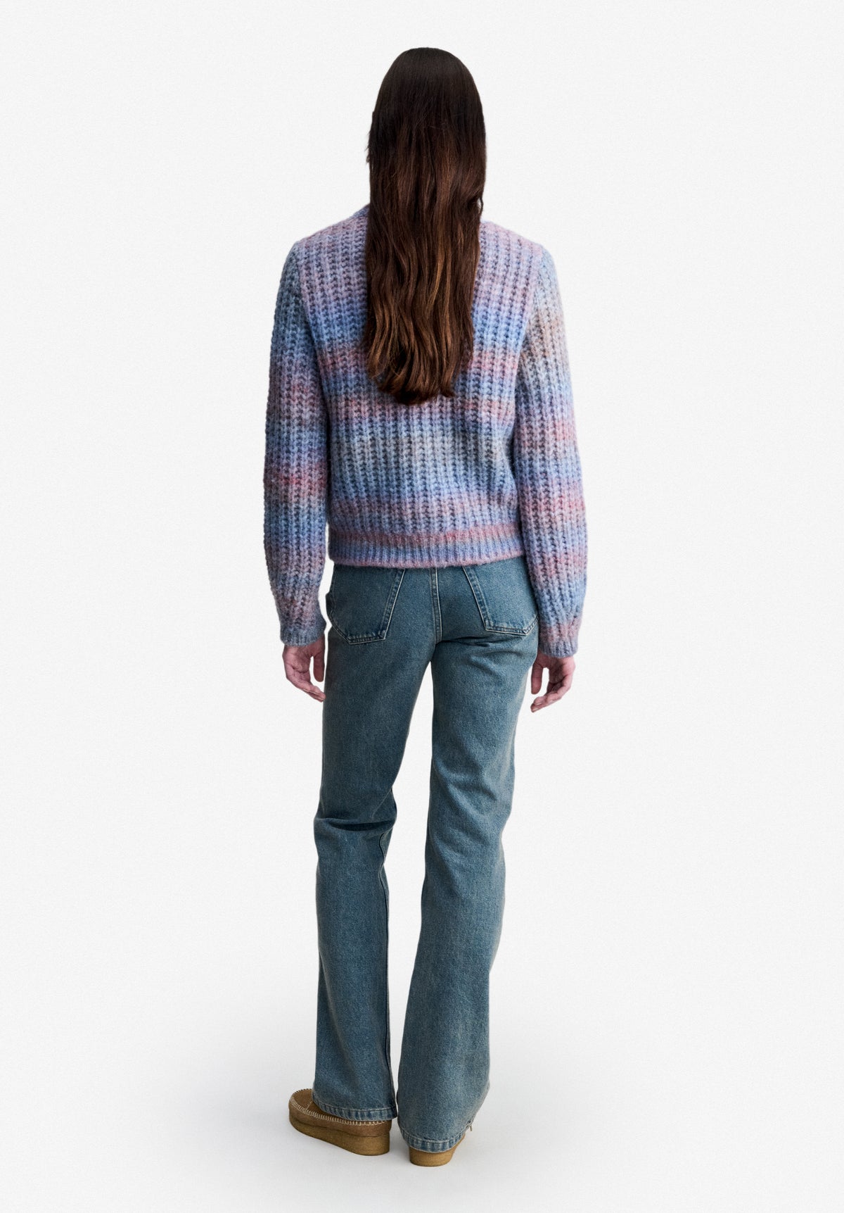 Heather mauve chunky knit sweater - 2