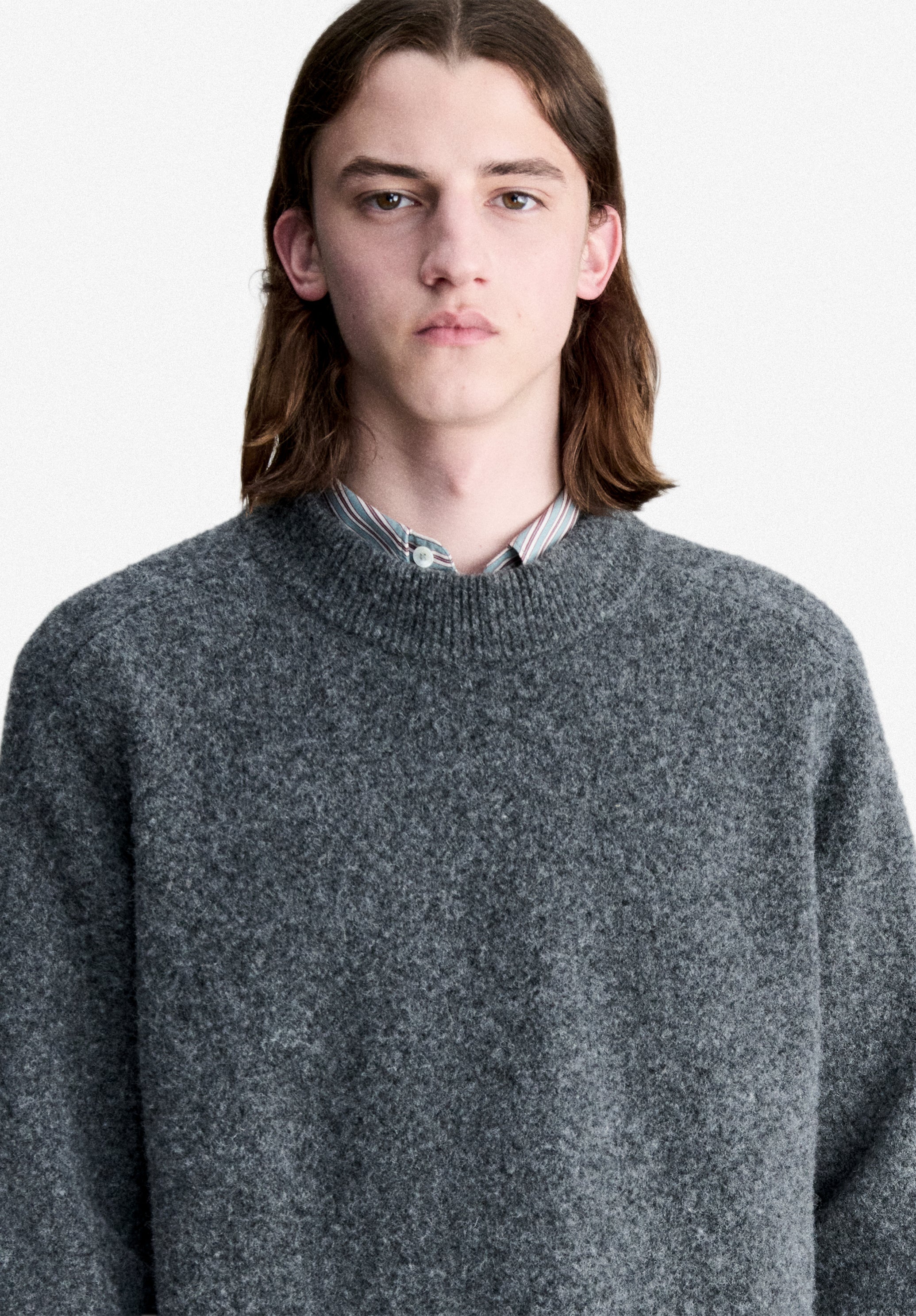 Loose-fit charcoal grey sweater - 3