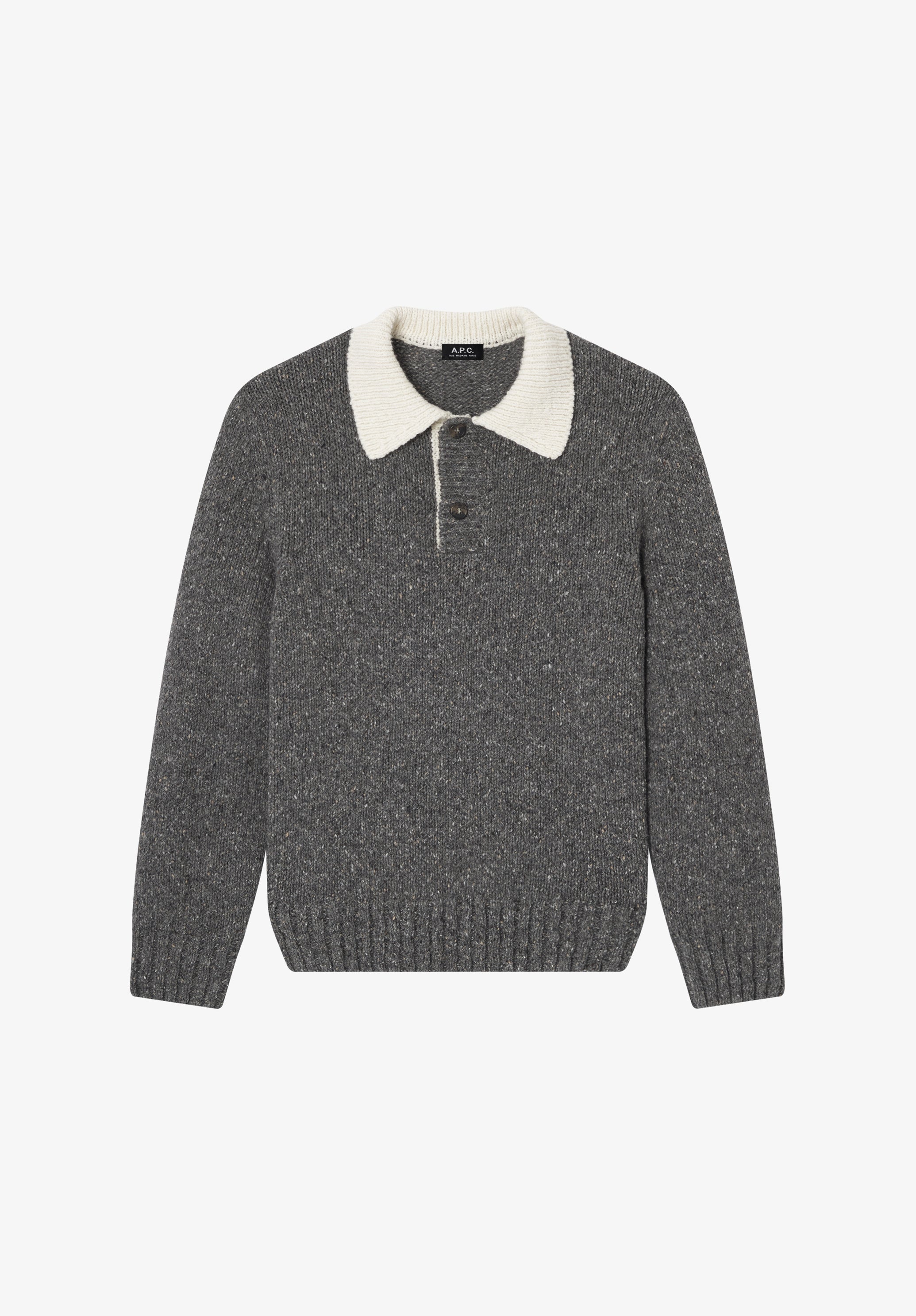 Jumper with contrasting polo shirt collar | A.P.C.