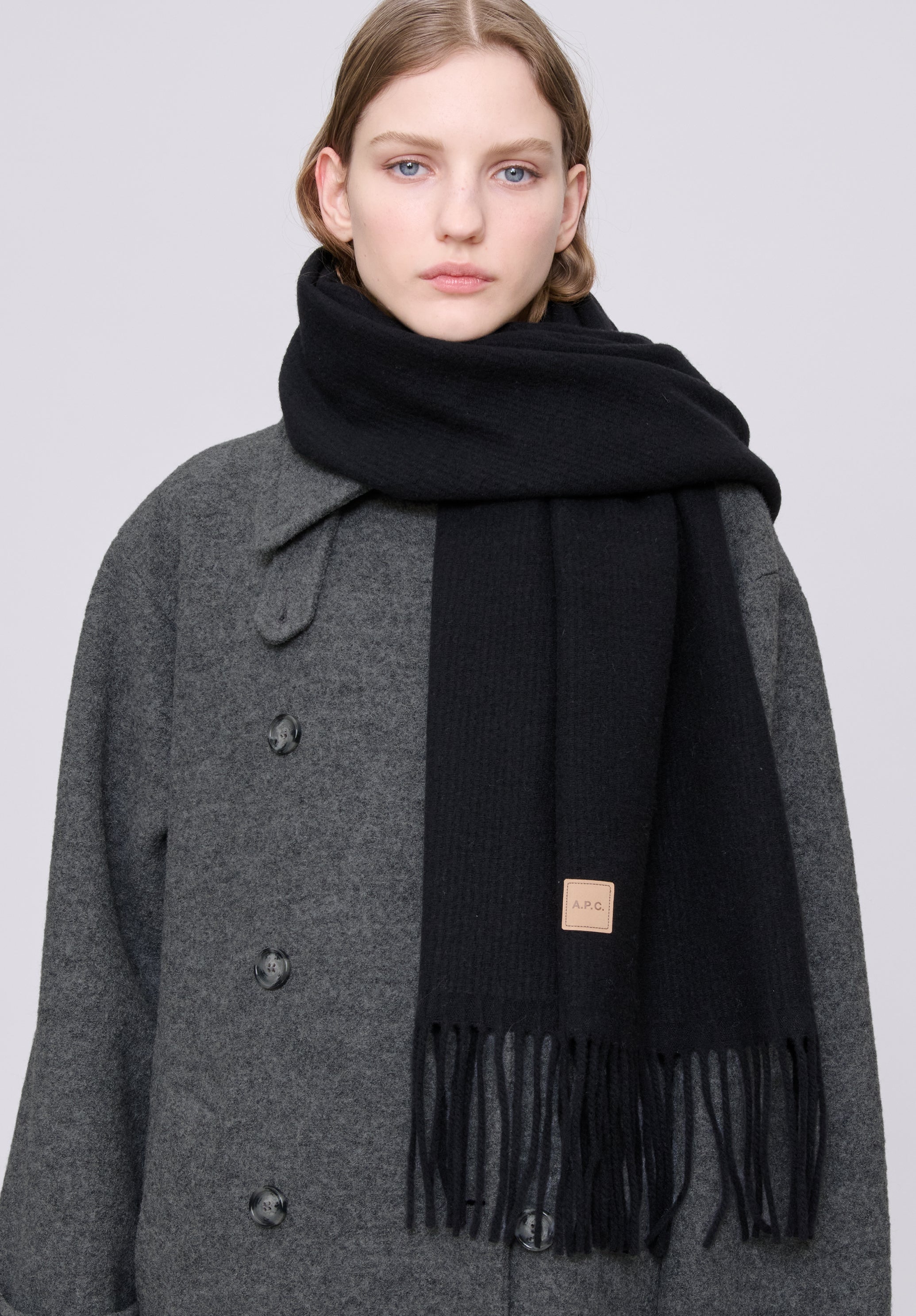 マフラー・ストール A.P.C. DARK GREY WOOL BLEND MALO SCARF Malo scarf | A.P.C.