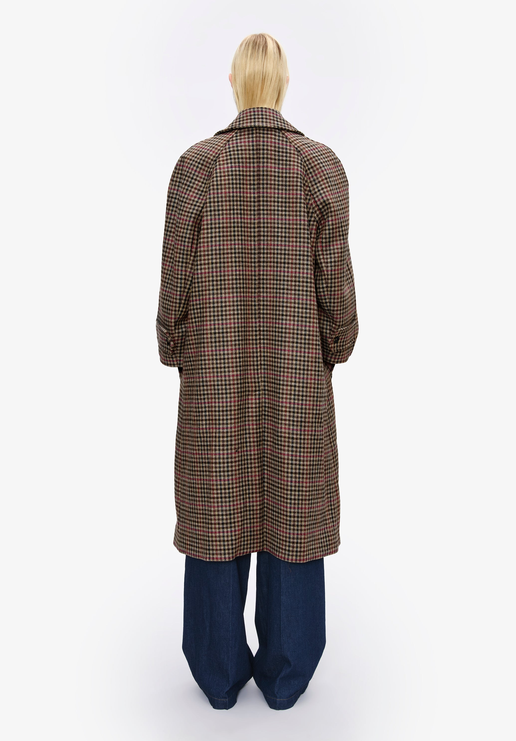 Tartan coat with raglan sleeves - 3
