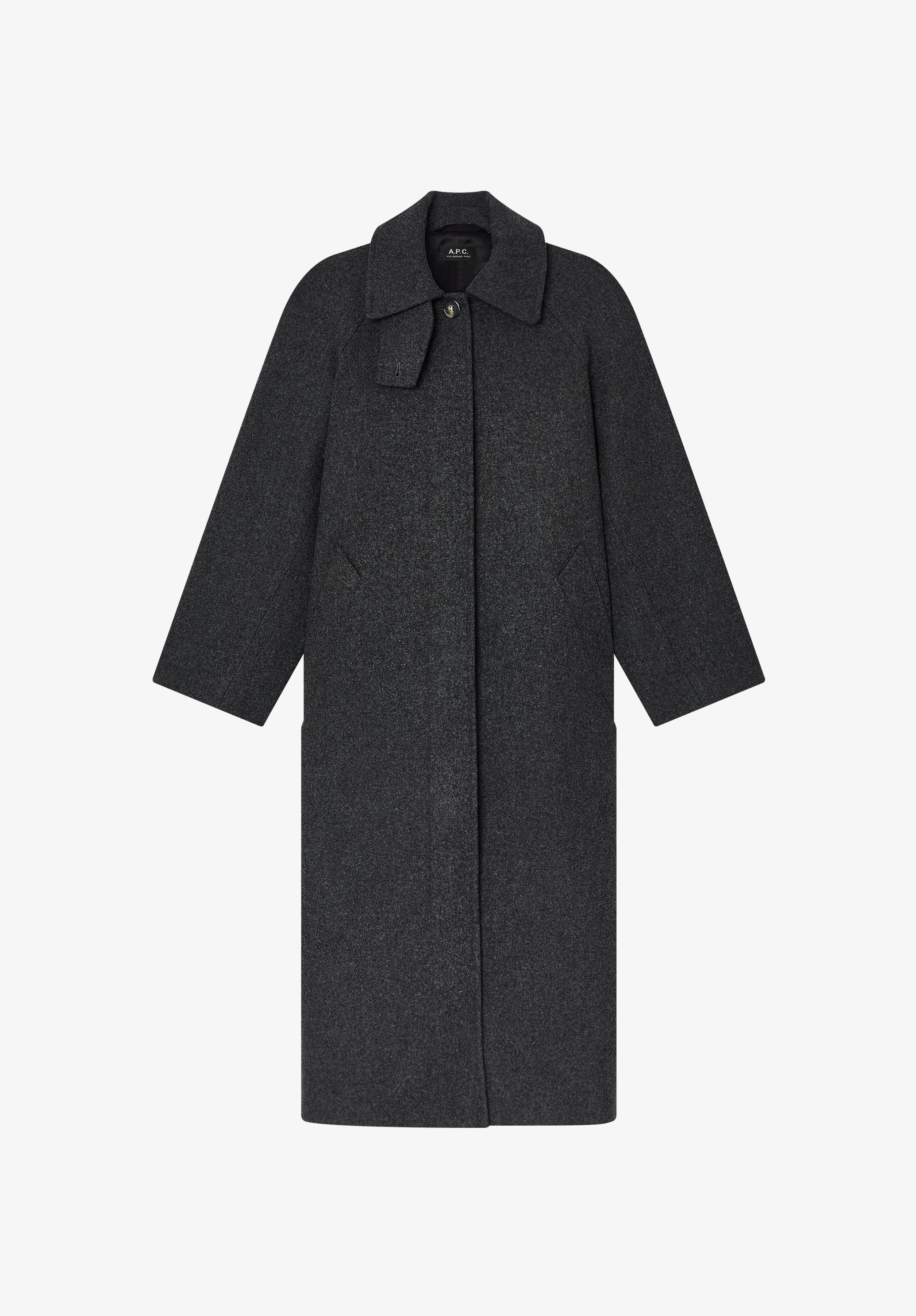 Oversize solid-colour coat with raglan sleeves | A.P.C.