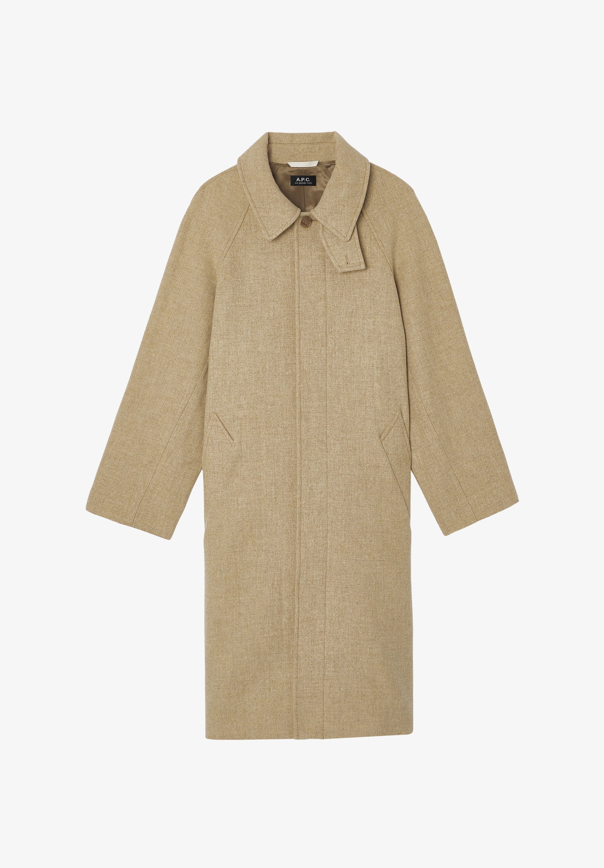 Oversize solid-colour coat with raglan sleeves | A.P.C.