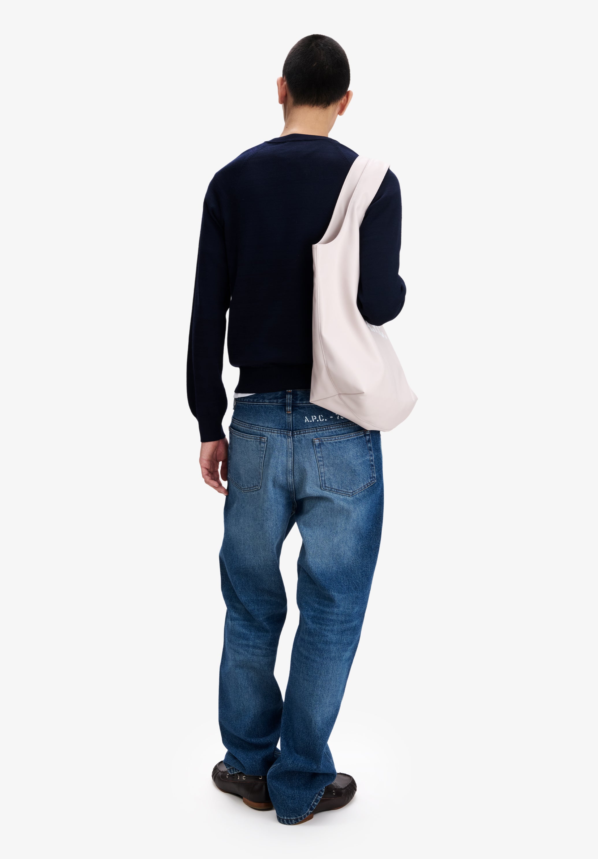 Navy blue raglan-sleeve sweater - 2