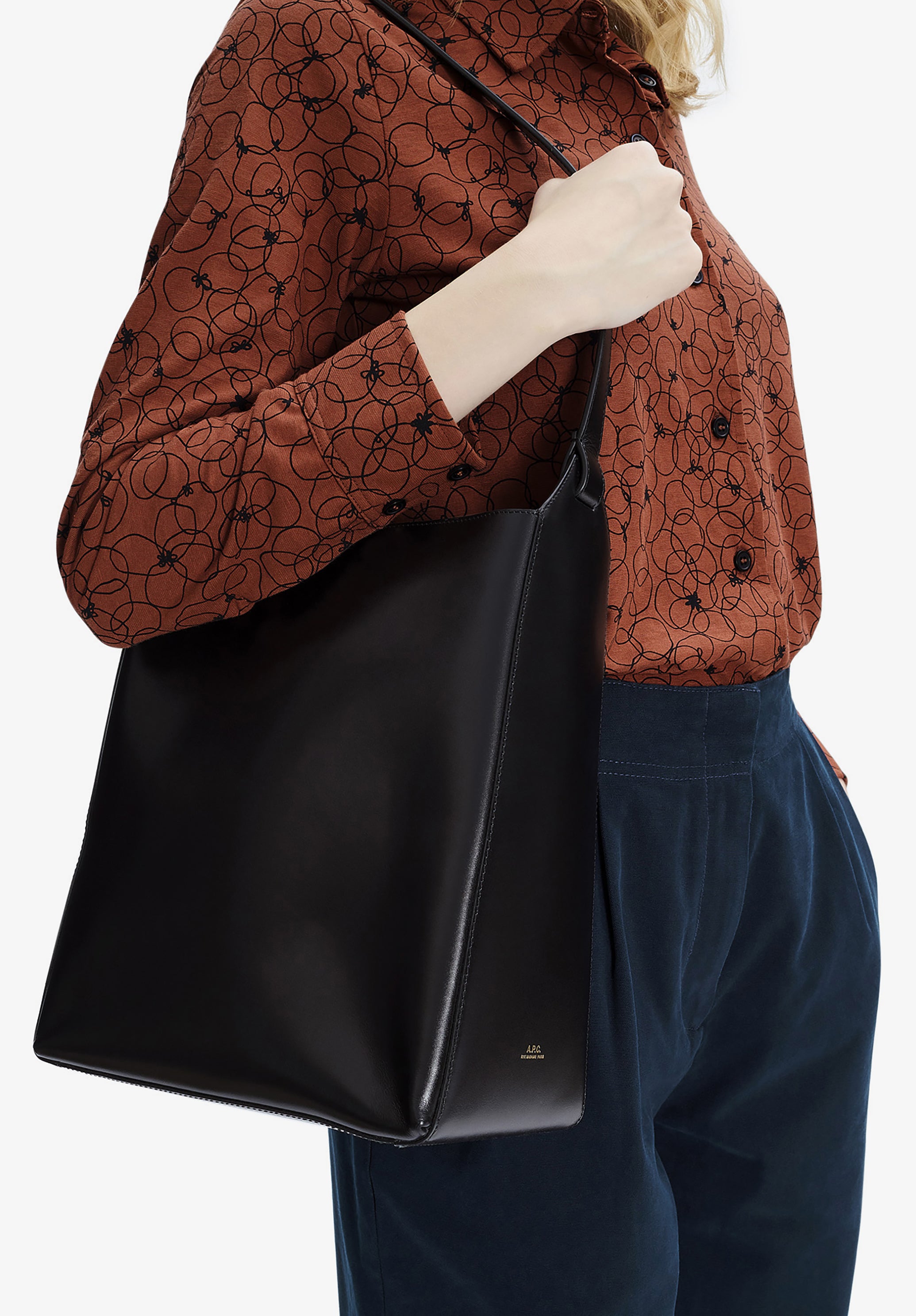 ハンドバッグ A.P.C. Black Leather Virginie Handbag Virginie Small bag | A.P.C. Accessories